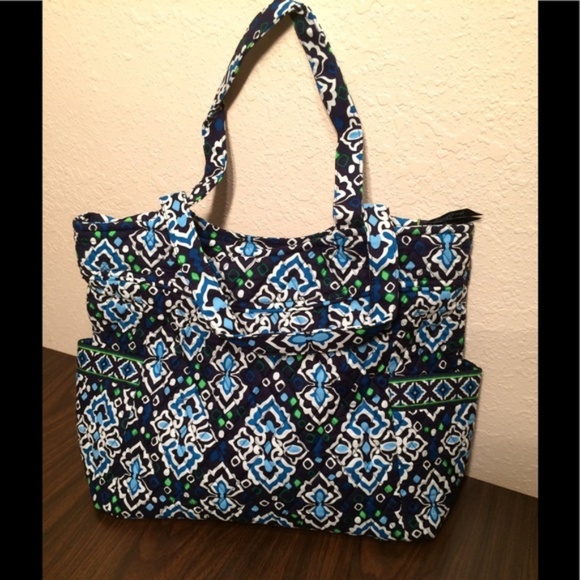 Vera Bradley Handbags - Vera Bradley Ink Blue Pleated Tote Bag NWT